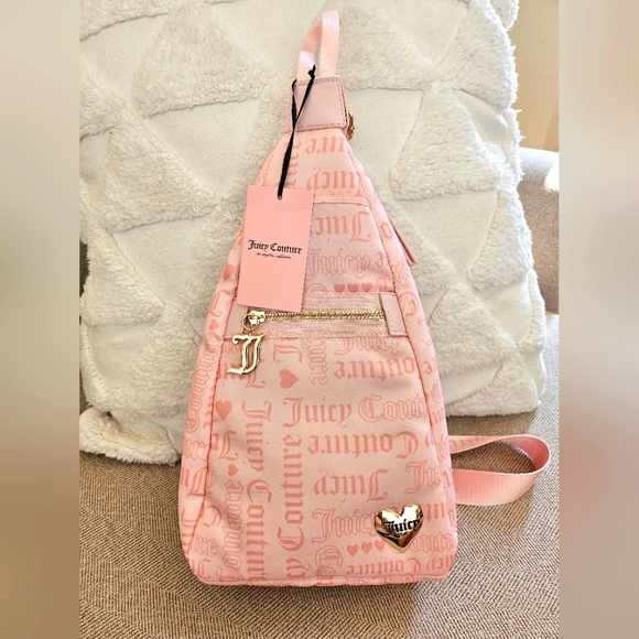 SOLD!!! - AUTHENTIC NWT Juicy Couture Material Girl Sling Bag - Picture 1 of 6